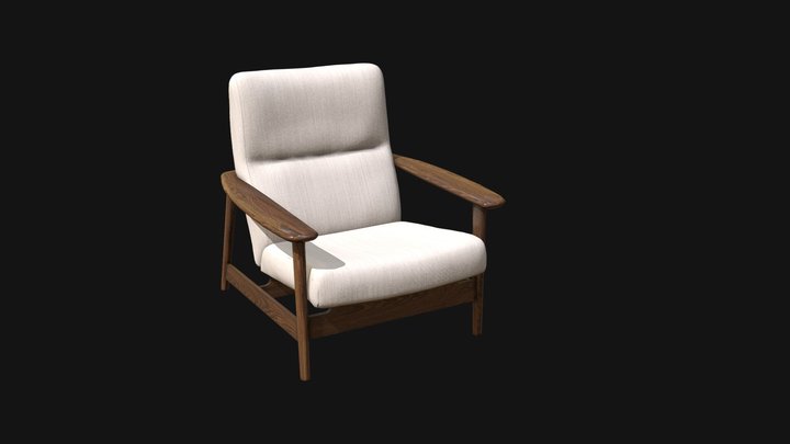 MidCentry_Chair_Medium 3D Model