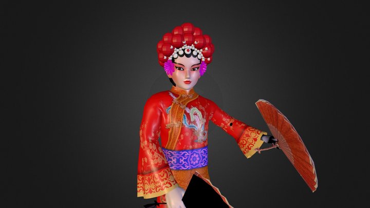Chinese Opera Character 3D Model