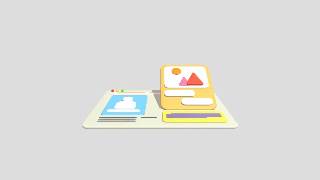 3d Dashboard Illustration