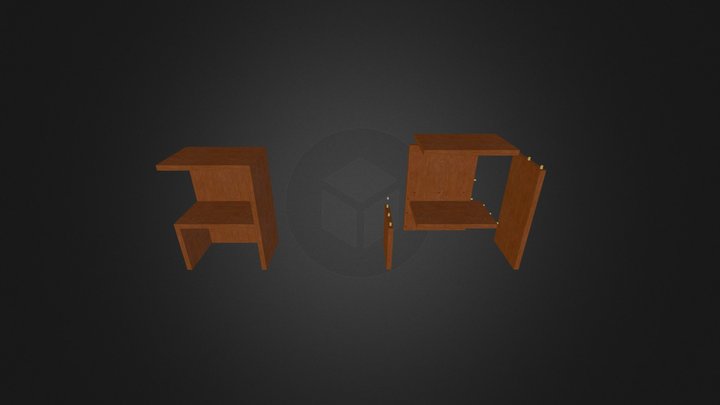 comodino con spine 3D Model
