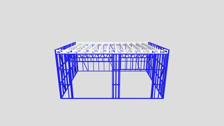 8x6m shed frame 3D Model