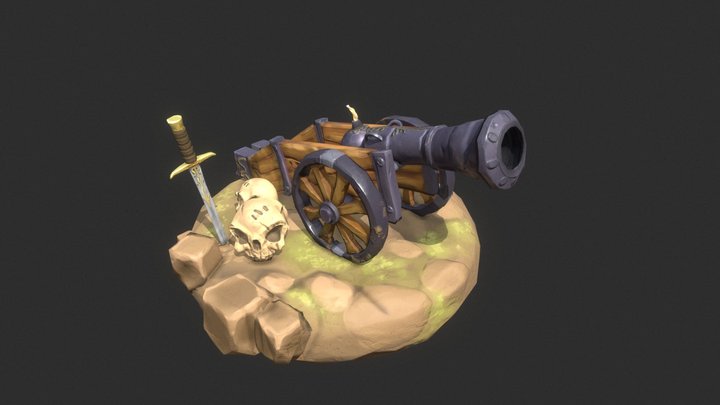 [student work] Stylised Artillery Canon 3D Model