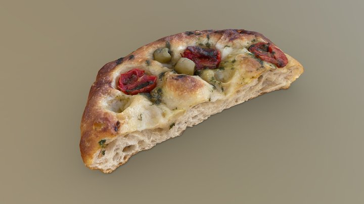 Focaccia Half 3D Model