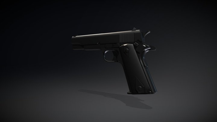 Colt 1911 Pistol 3D Model