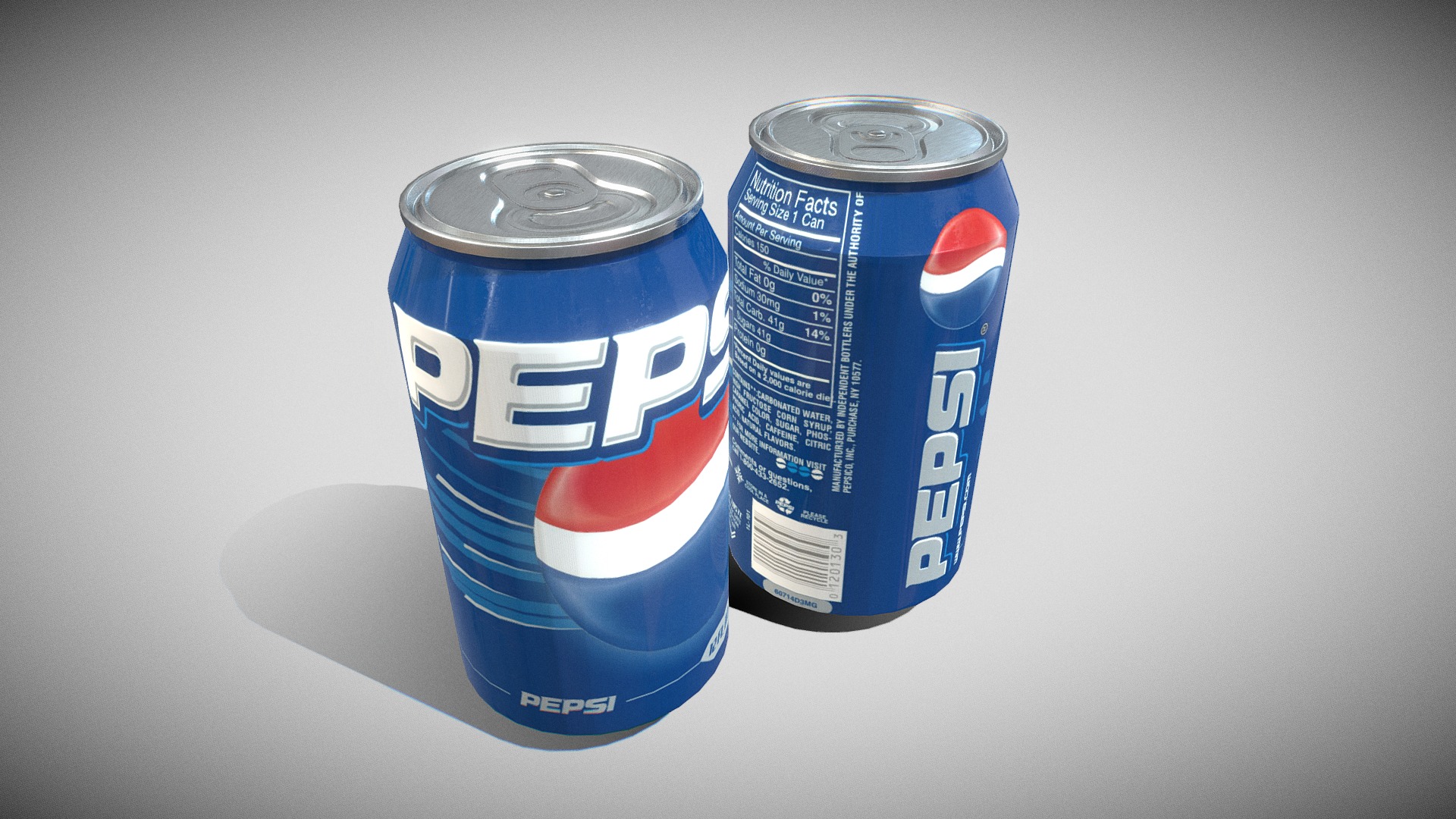 3D model Pepsi Colddrink Cans - This is a 3D model of the Pepsi Colddrink Cans. The 3D model is about two cans of energy drink.