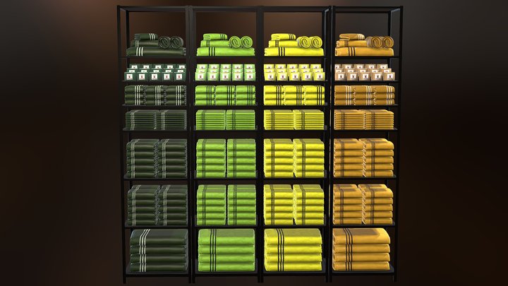 Toalla Mueble DIsplay VERDE AMARILLO – Modello 3D gratuito STL