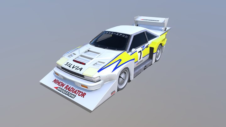 RE3 Nissan Silvia Race Car 3D Model