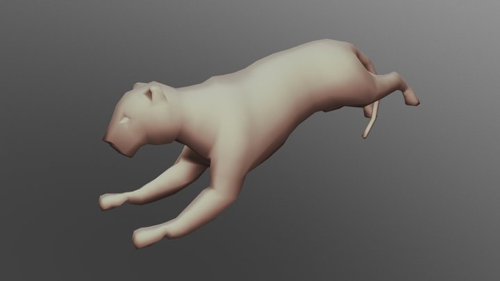 LowPoly - Tiger (Rigged) 3D Model