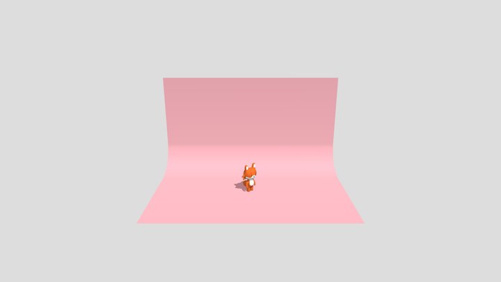 Blender Fox 3D Model