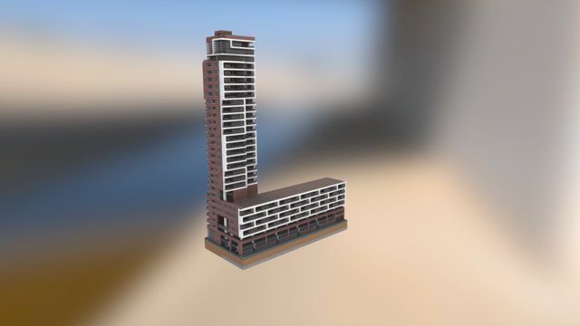 100 Hoog in Minecraft - Rotterdam 3D Model