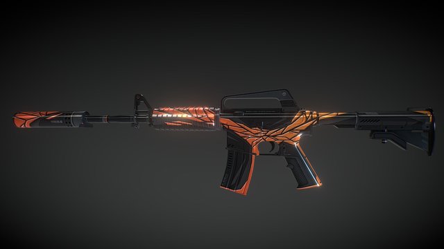 M4A1S - SHRAPNEL 3D Model