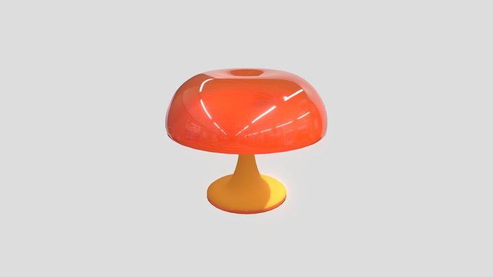 orange mushroom coffee table 3D Model