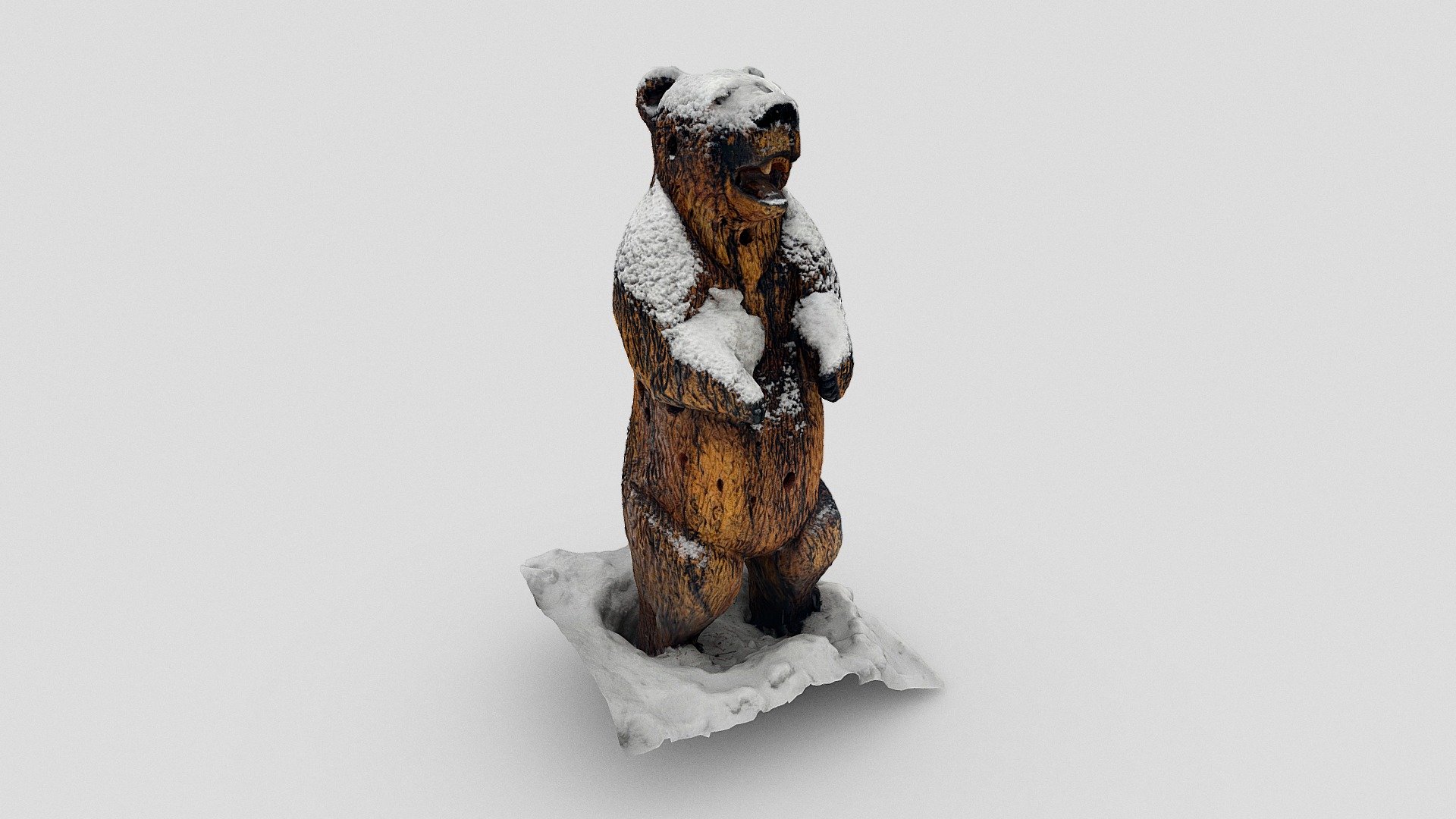 Snowy bear statue