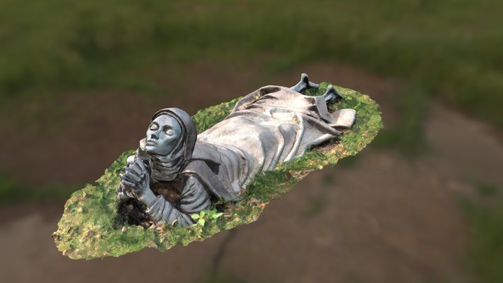 Nun Statue 3D Model