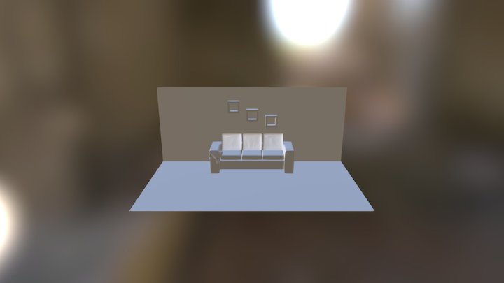 Couch scene 3D Model