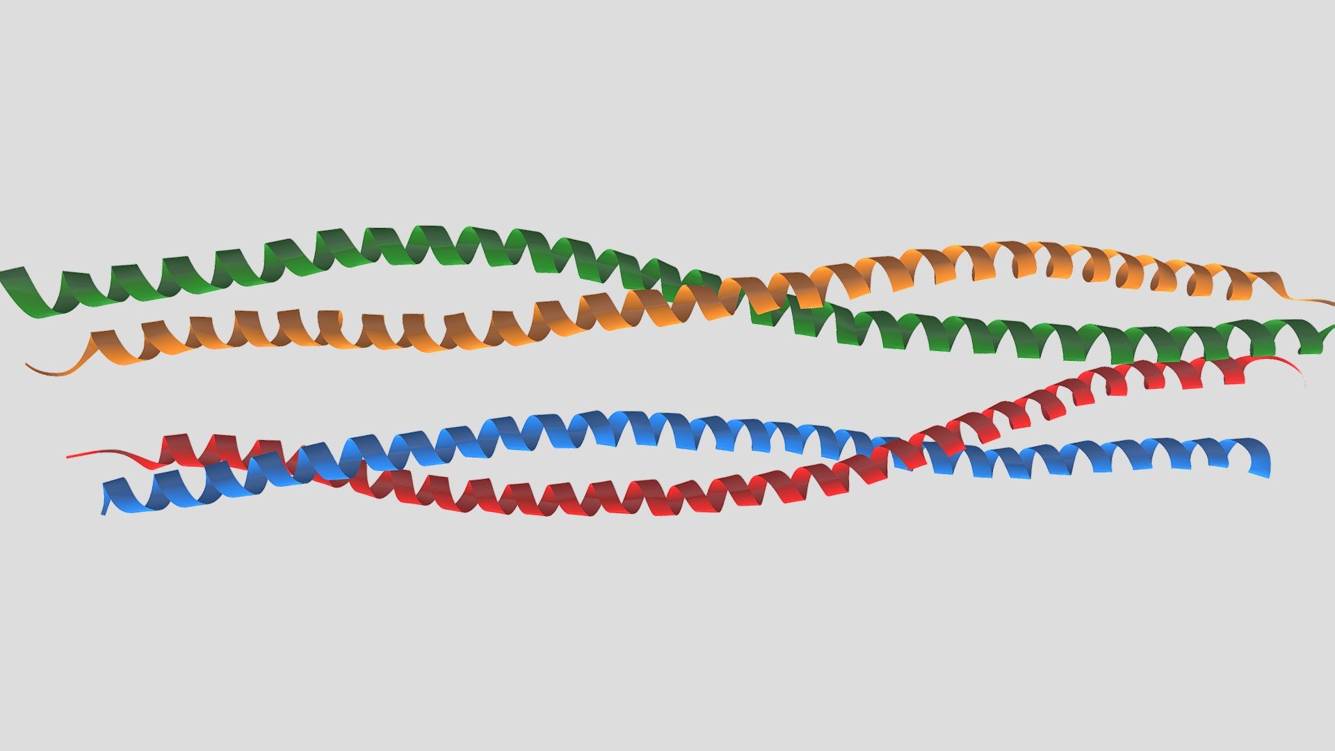 Keratine chains // vlákna keratinu — Sketchfab embed 3D viewer