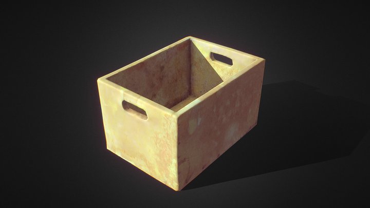 Wooden Crate (Low Poly) 3D Model