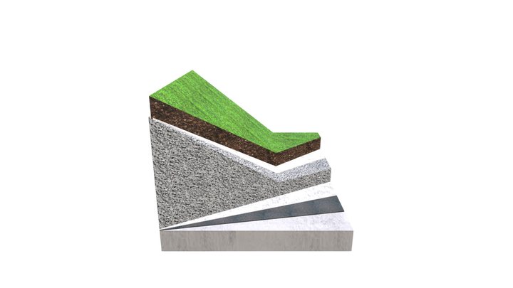 Coupe amenagement paysager 2 3D Model
