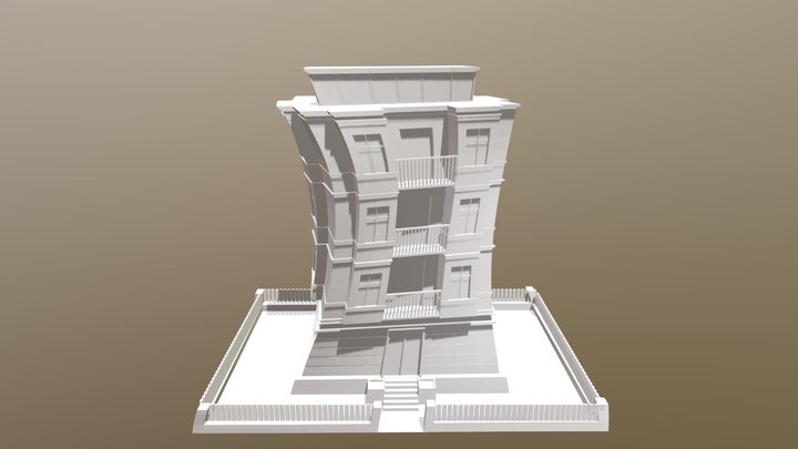 Styalised Building1 3D Model