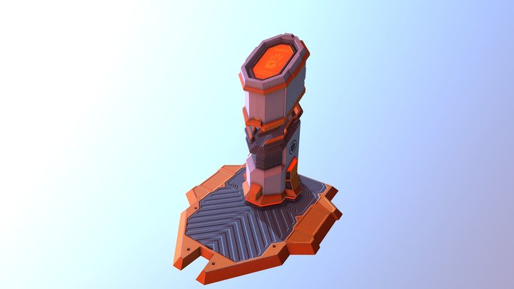 Sci- Fi Pedestal 3D Model