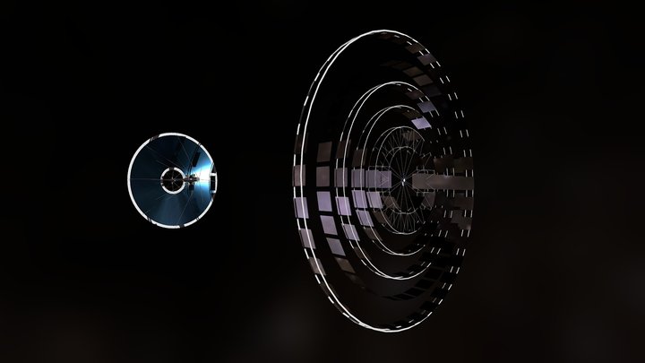 Star Glider Solar-sail and Inertial Drive Craft 3D Model