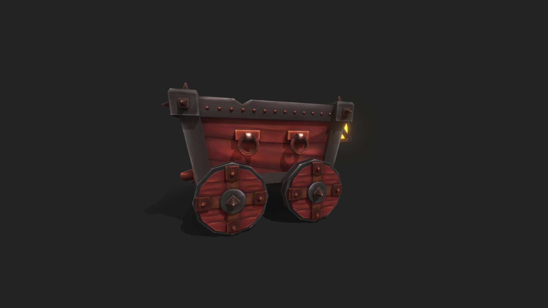 Hand-painted Mine Cart Lowpoly - 3D model by karinapuppin [582d958 ...