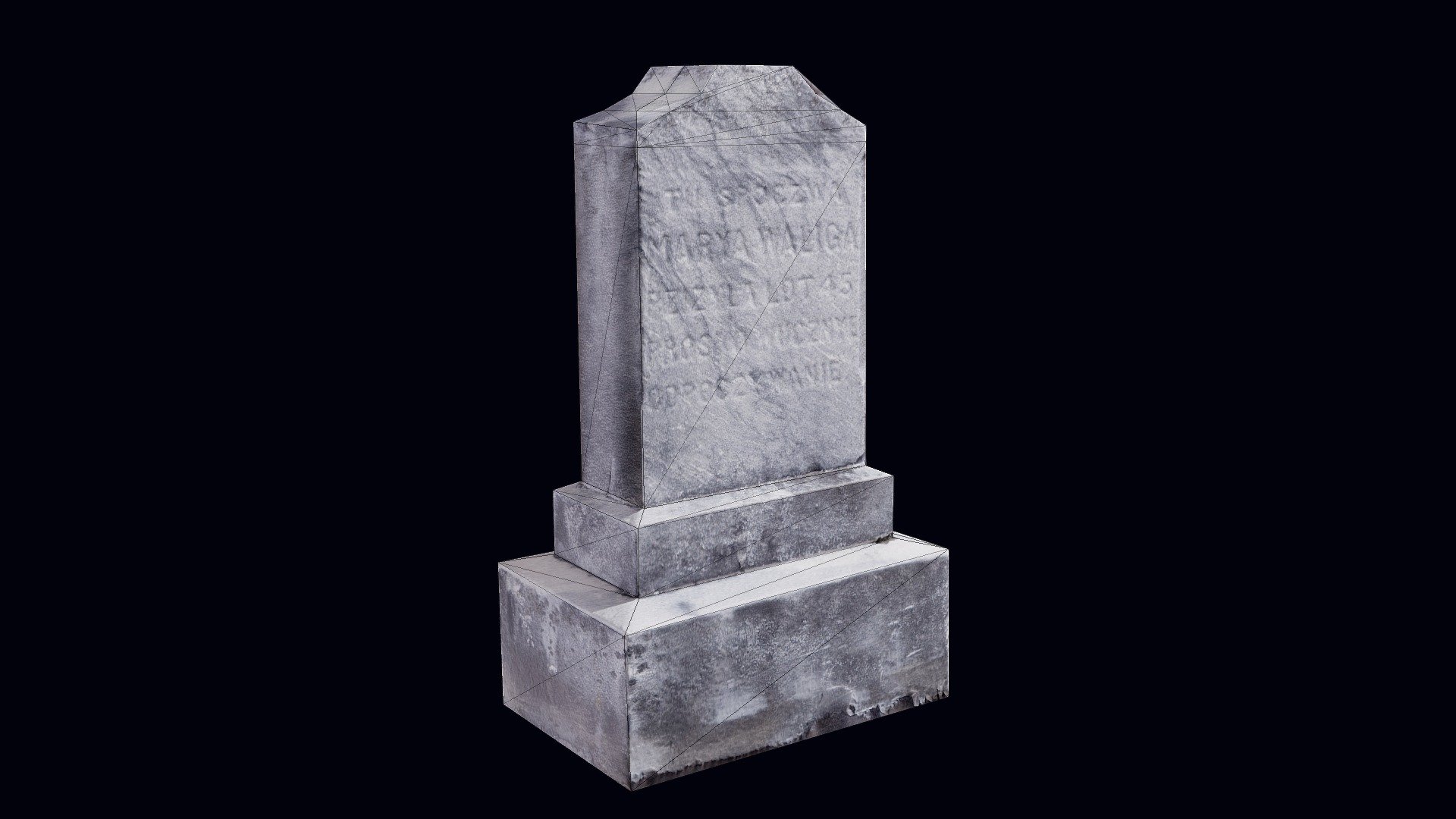 Realistic Gravestone Ultra Low Poly - 3D model by Crew Froebel (@crufro ...