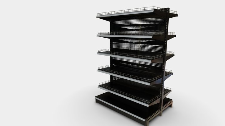 Hypermarket Supermarket Gandola /Shelving 3D Model