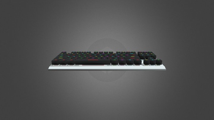 Textless RGB Keyboard 3D Model