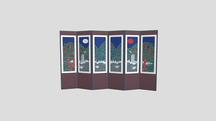 KCDF-병풍(Folding Screen_04) 3D Model
