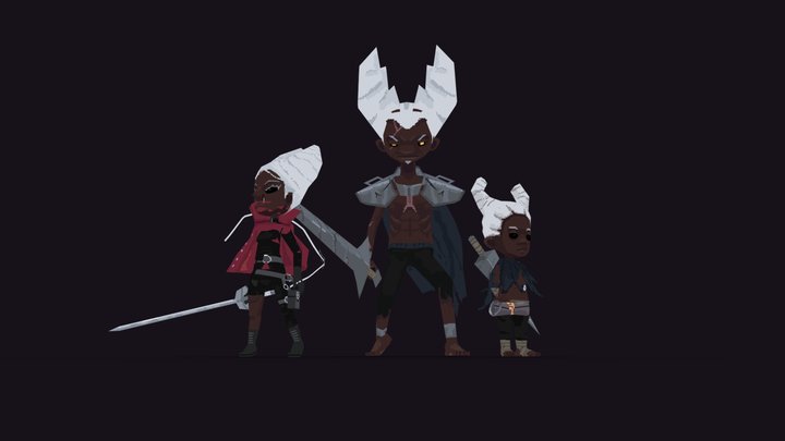 Hollow Kight characters as humans 3D Model