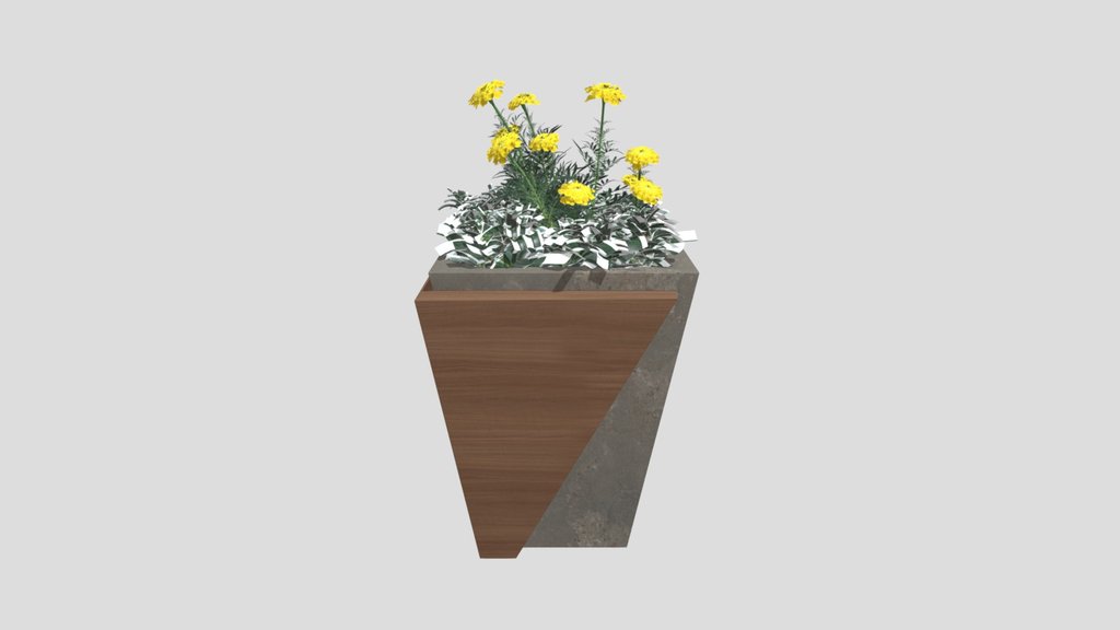 Planter With Flowers