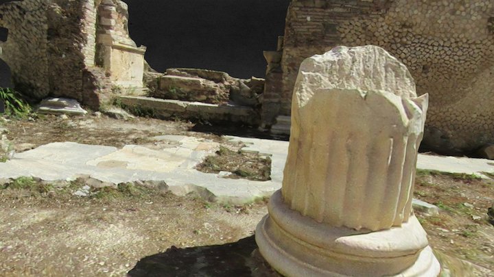 The remains of the portico of the Roman Forum 3D Model