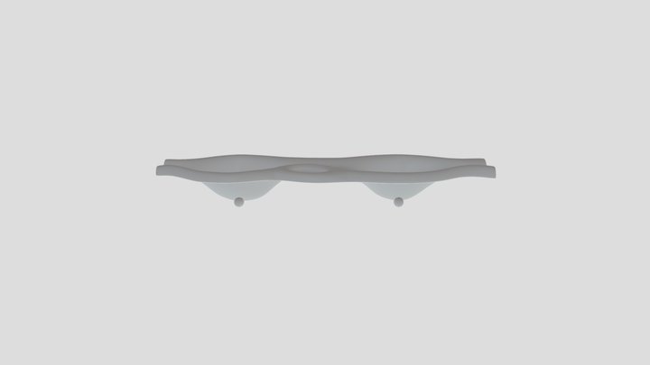 Flow Platter - Luxury Glass Centerpiece 3D Model