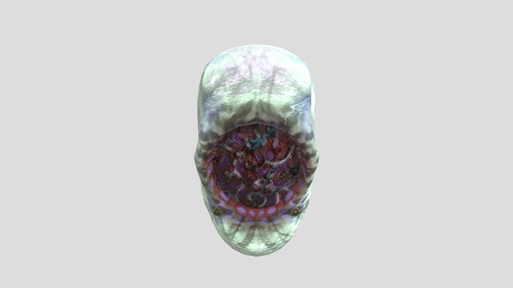 Horror Creature Head 3D Model