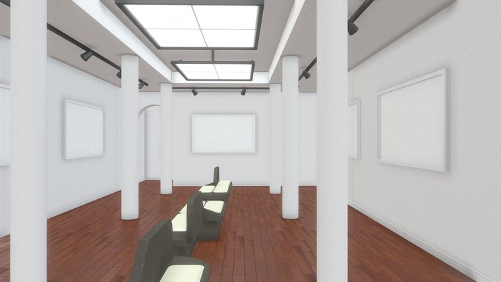 Sala de exposición 3D Model
