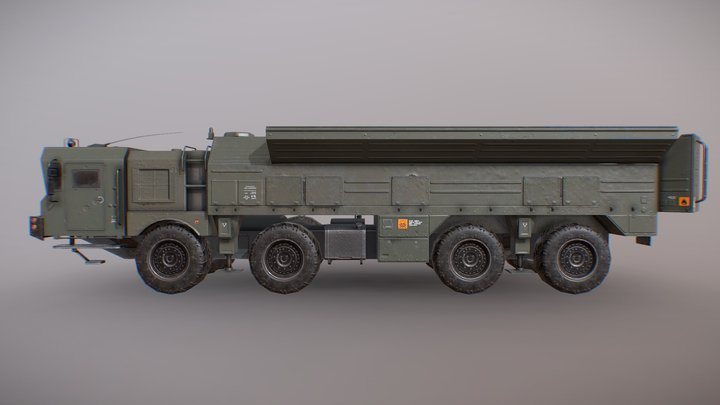 low poly SS-26 "Stone" 9K720 3D Model