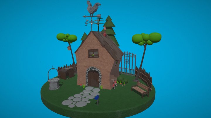 Lowpoly House 3D Model