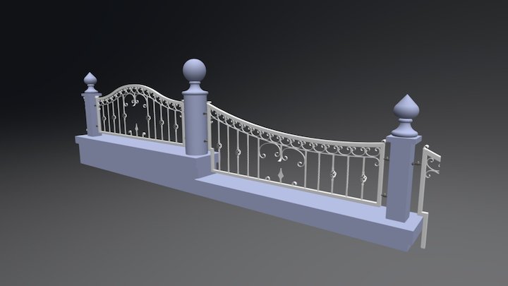 2017/1039 Zaun 3D Model