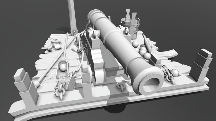 Gun_Low_Poly 3D Model
