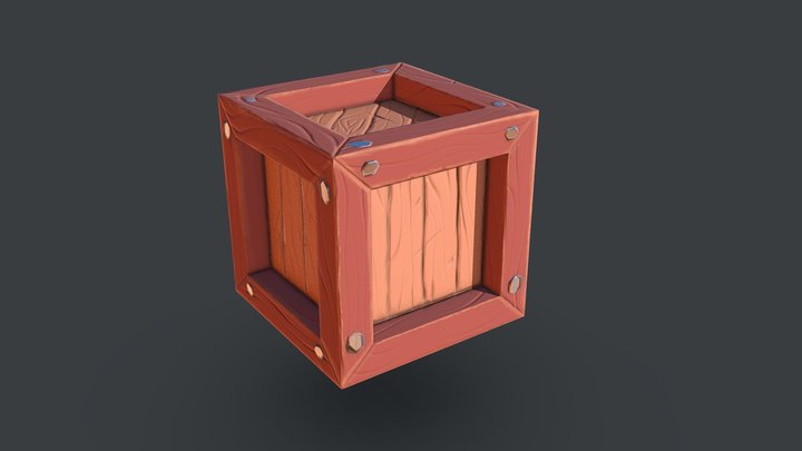 Stylised Crate 3D Model