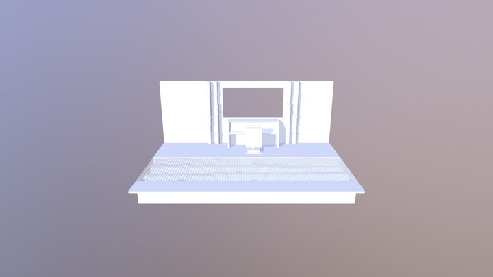 Spaceship Background 3D Model
