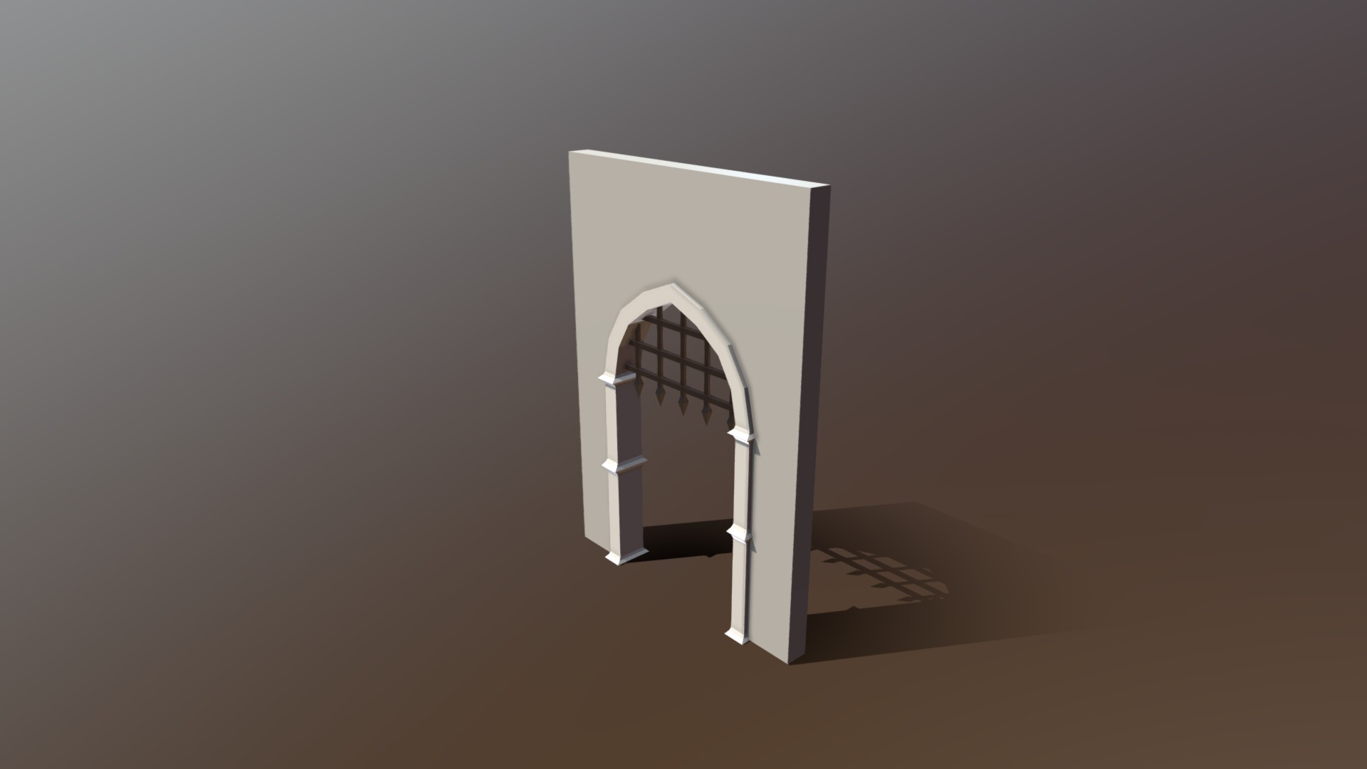 3D model Portal arch - This is a 3D model of the Portal arch. The 3D model is about a white box with a window.
