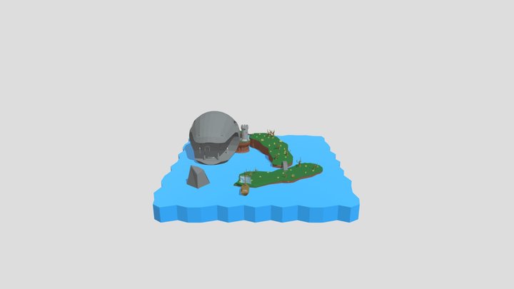Serpentus Temple Island 3D Model