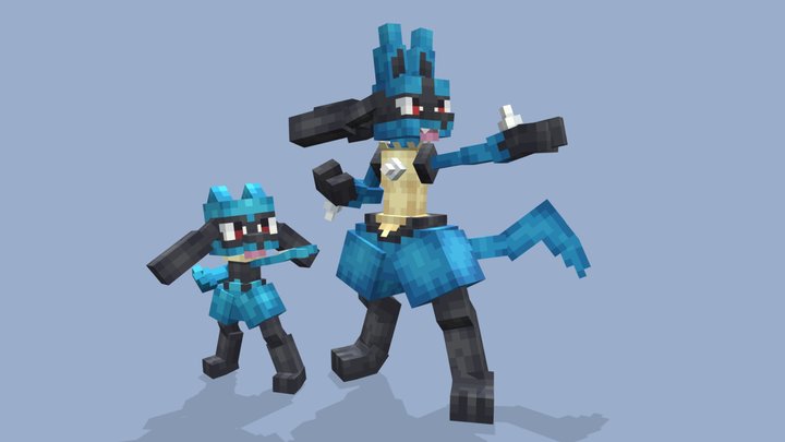 Mega Lucario Shiny - 3D model by Rashky (@rashky) [a0ee830]