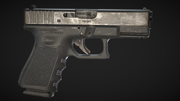Handgun G-19 Gen 3 (game ready model) 3D Model