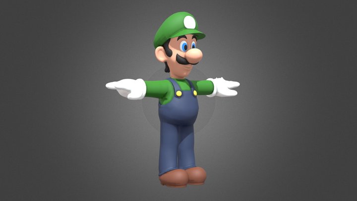 Rigged Luigi 3D Model