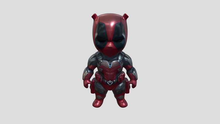 Small cute deadpool 3D Model