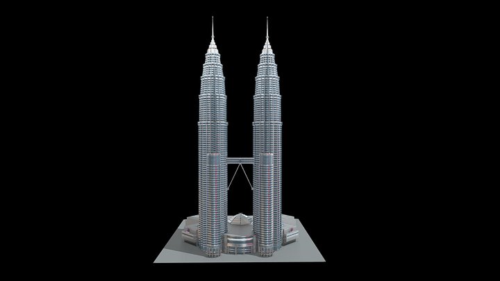 Kuala Lumpur. Petronas Twin Tower 3D Model