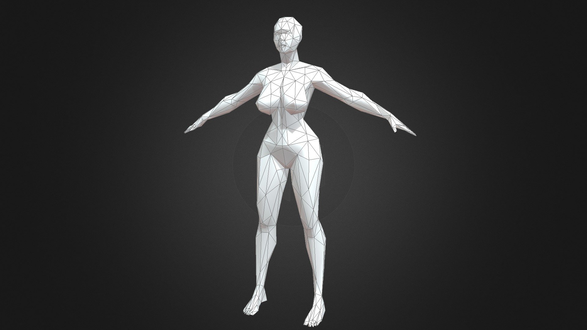 Poly Female Base Mesh - Download Free 3D by Mesh-Base (@mesh-base) [583d7e9]